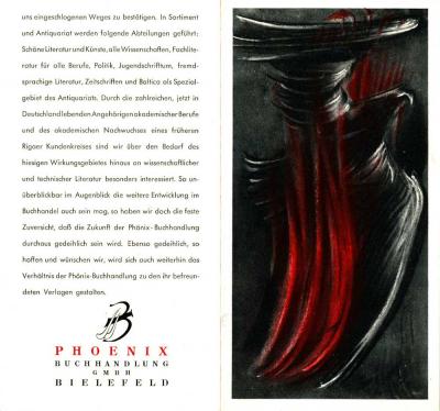 Prospekt für die Phönix Buchhandlung