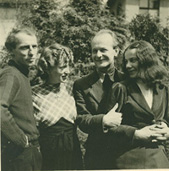 V.l.n.r. Wilhelm Heiner, Anna Heiner, Ted Uhlich, Ursula Retzmann, Komponist und Choreografin der 